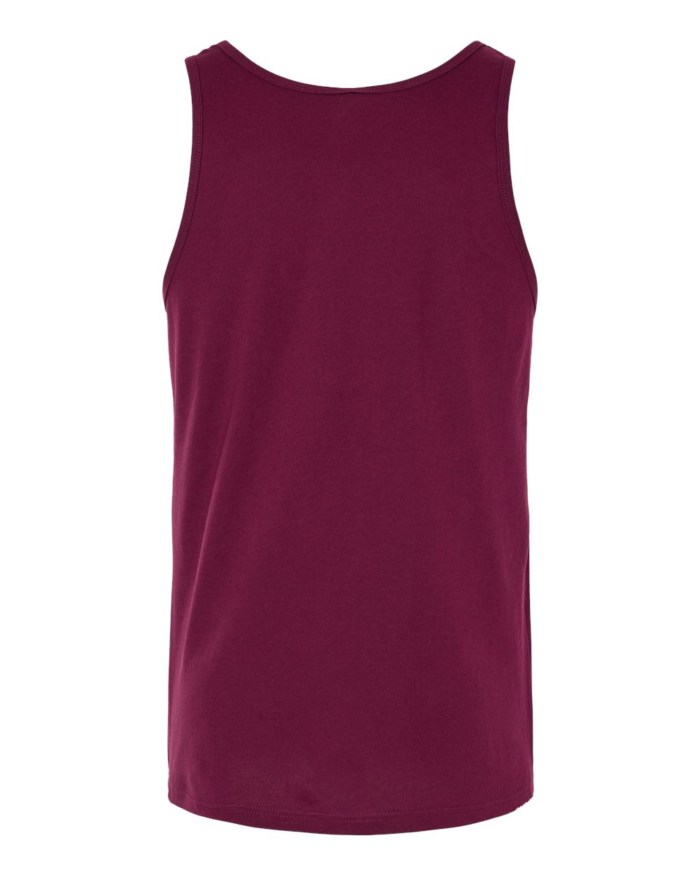 Rear View of Maroon Jersey Tank - 3480