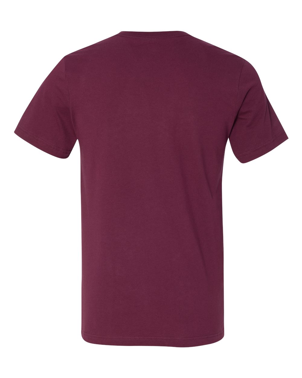 Rear View of Maroon Jersey V-Neck Tee - 3005