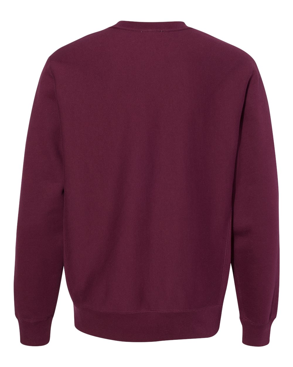 Rear View of Maroon Legend - Premium Heavyweight Cross-Grain Crewneck Sweatshirt - IND5000C
