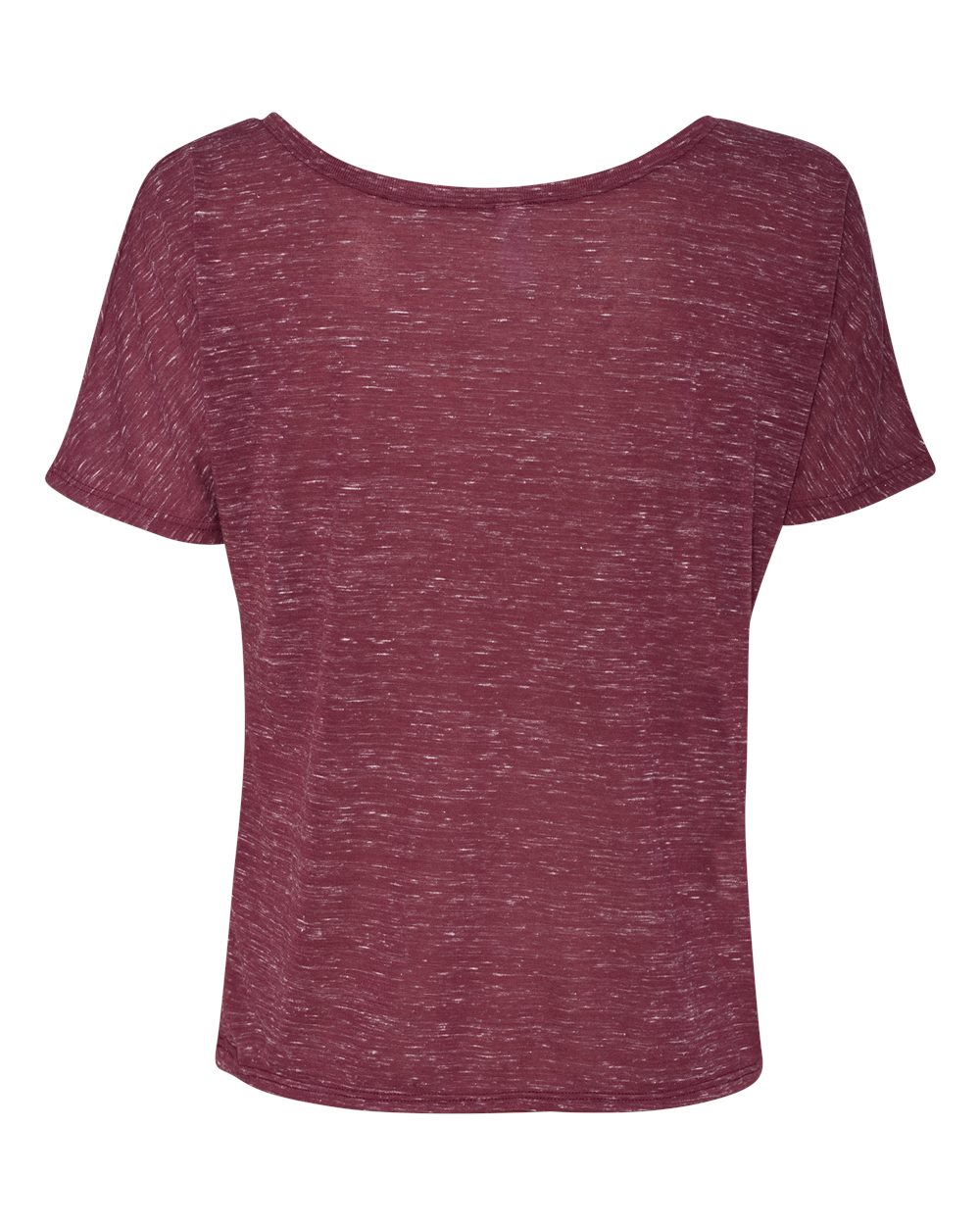 Rear View of Maroon Marble Women’s Slouchy Tee - 8816