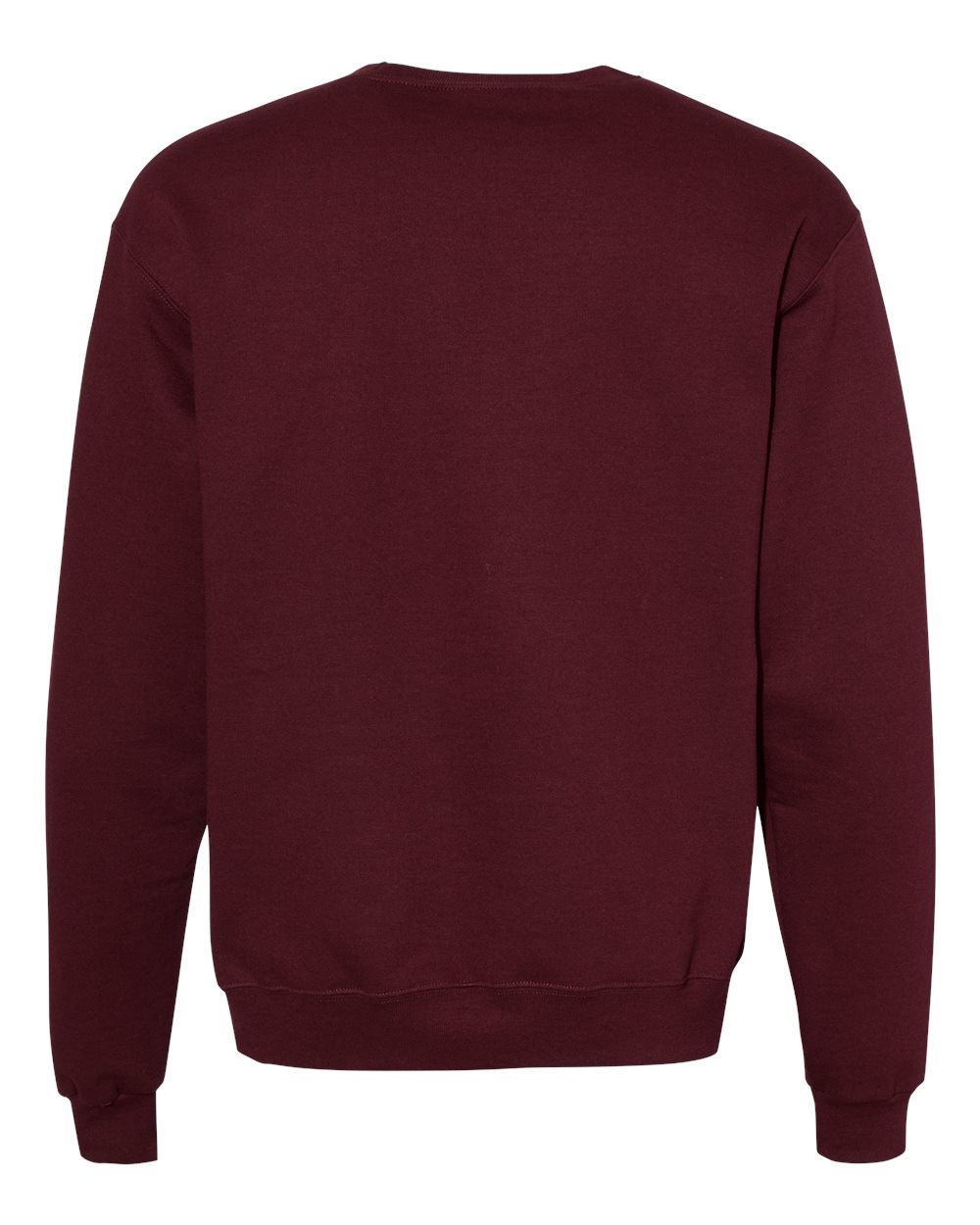 Rear View of Maroon Powerblend® Crewneck Sweatshirt - S600