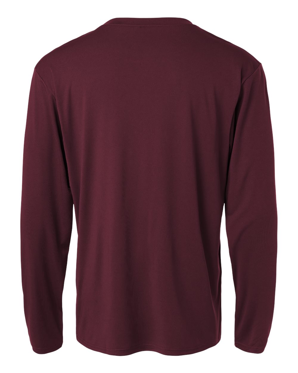 Rear View of Maroon Pro-Lock Performance Long Sleeve T-Shirt - 48400