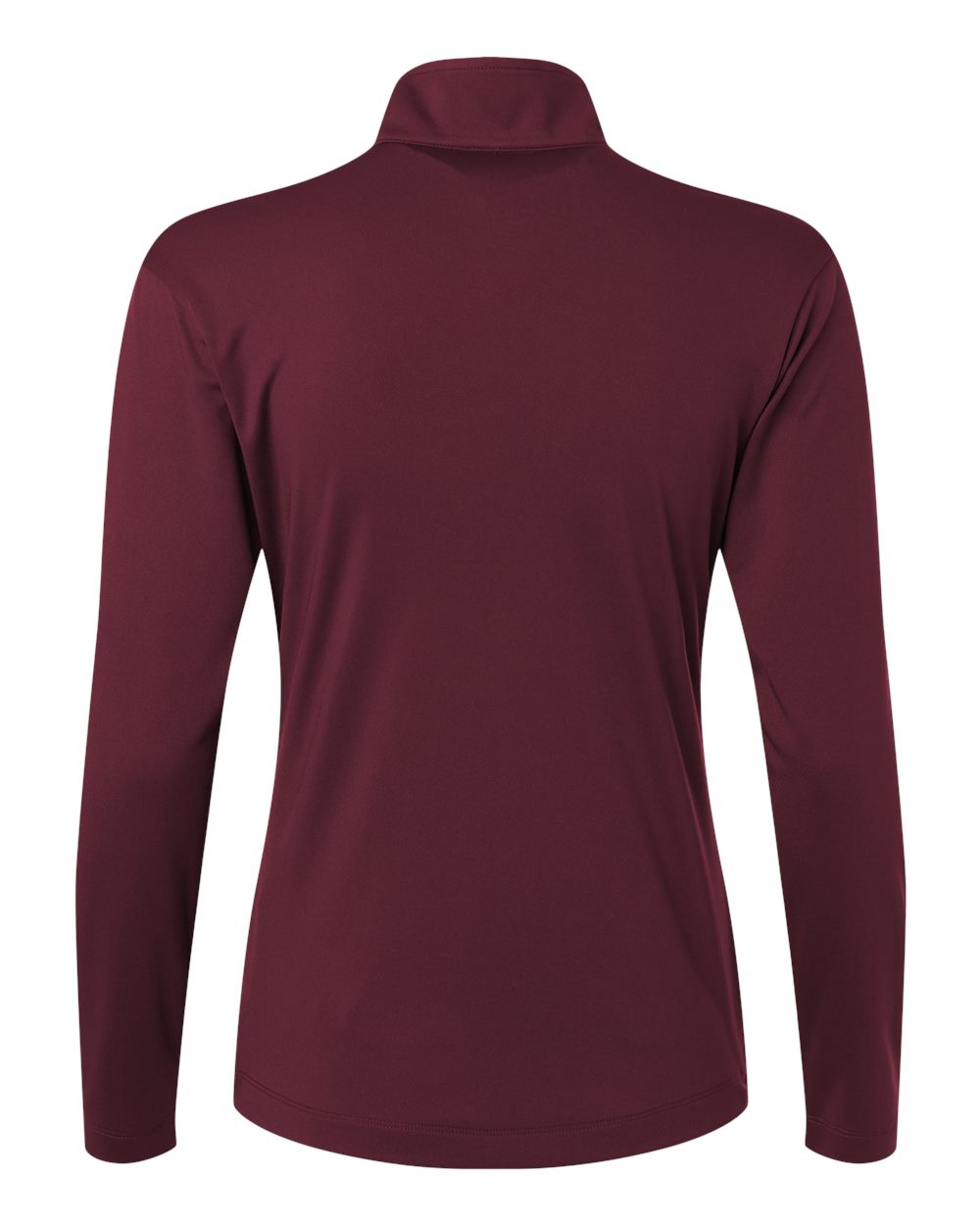 Rear View of Maroon Pro-Lock Women's Performance Quarter-Zip Pullover - 41870L