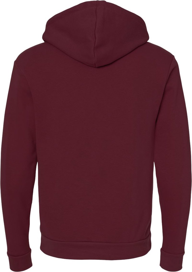 Rear View of Maroon Santa Barbara Hoodie - 9303