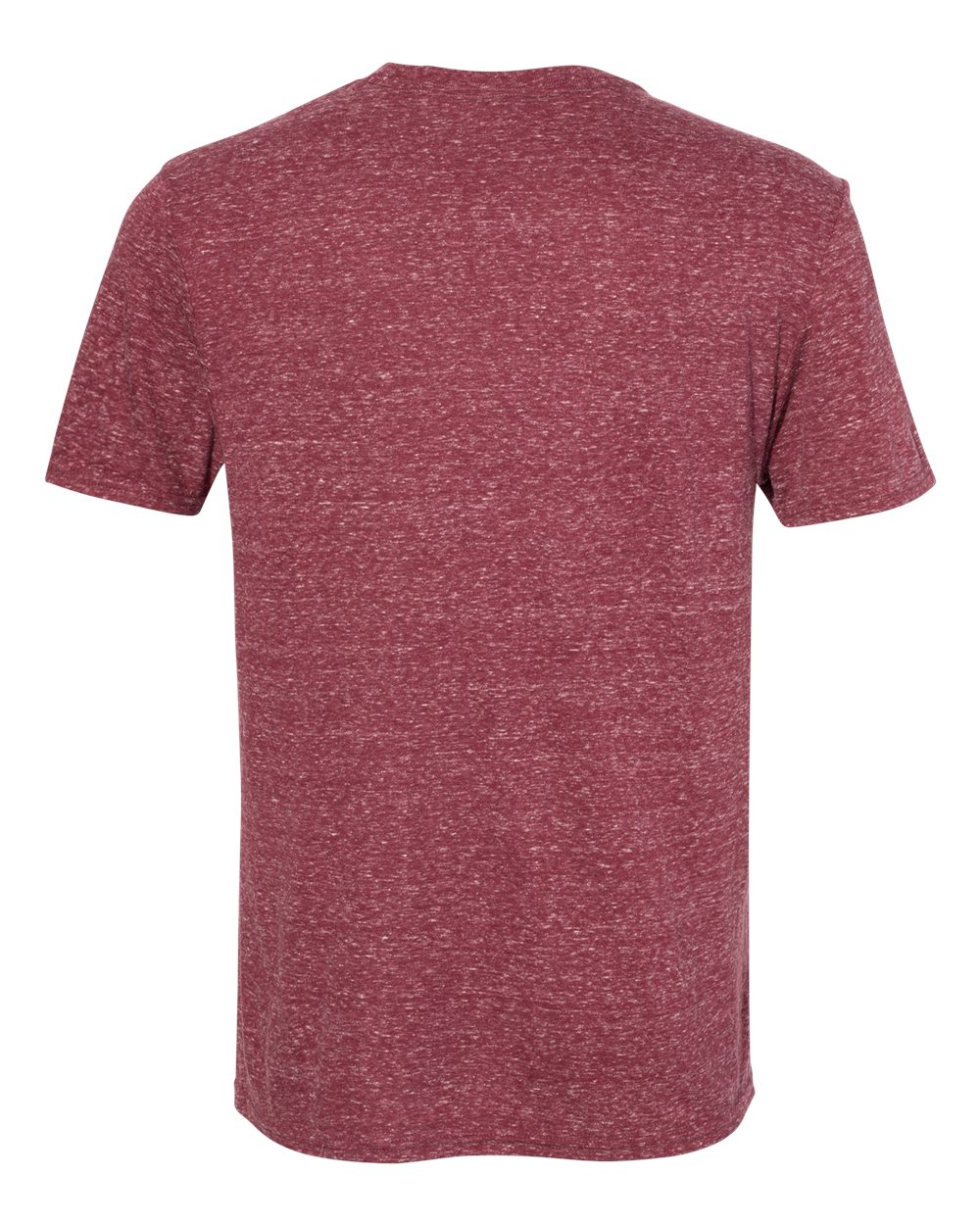 Rear View of Maroon Snow Heather Jersey T-Shirt - 88MR