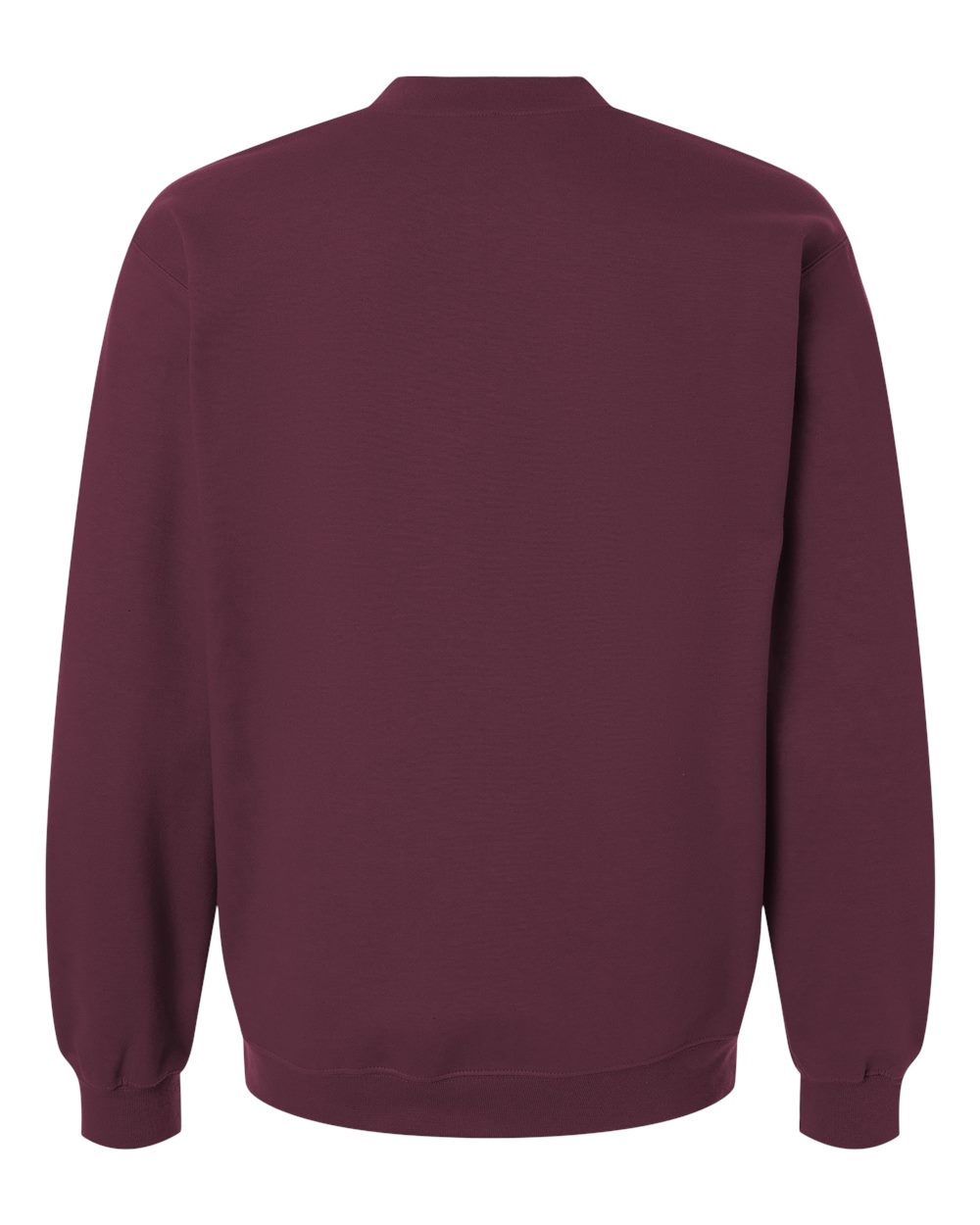 Rear View of Maroon Softstyle® Midweight 1/4 Zip Sweatshirt - SF008