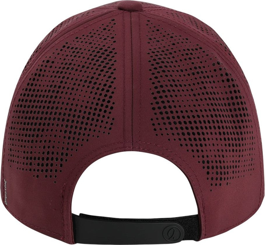 Rear View of Maroon The Alpha Cap - S1502
