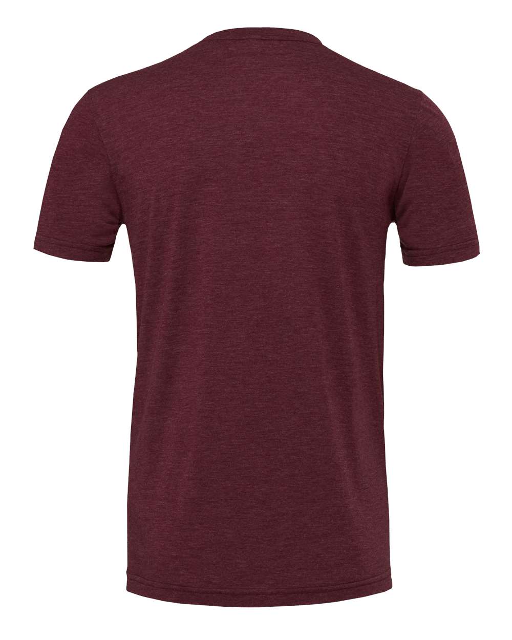 Rear View of Maroon Triblend Triblend Tee - 3413