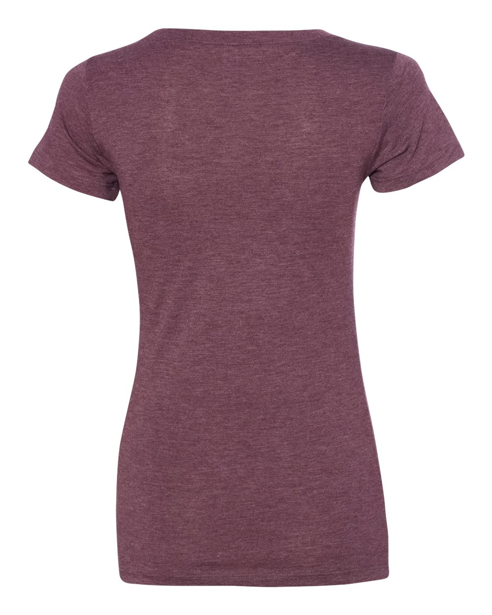 Rear View of Maroon Triblend Women's Triblend Tee - 8413