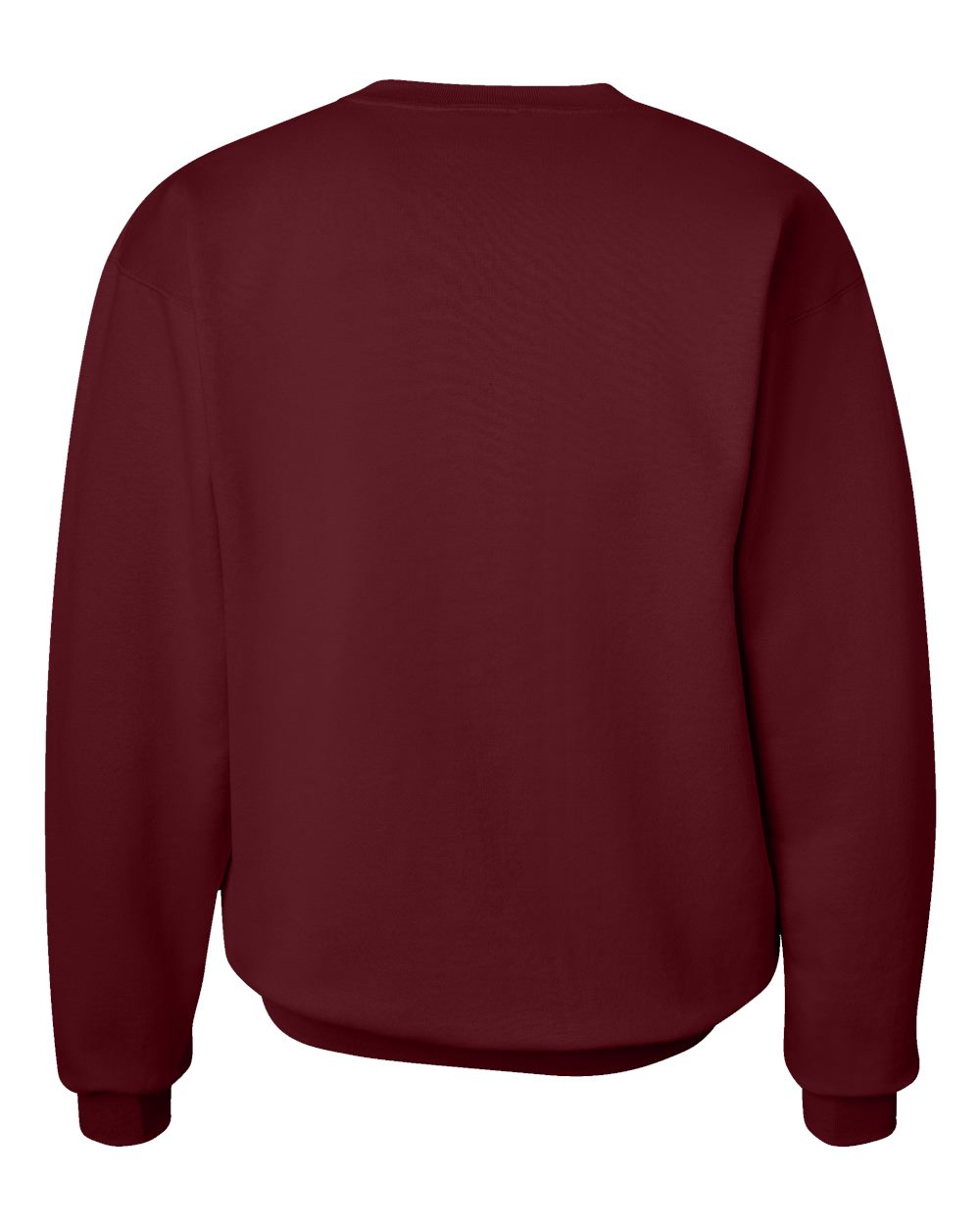 Rear View of Maroon Ultimate Cotton® Crewneck Sweatshirt - F260