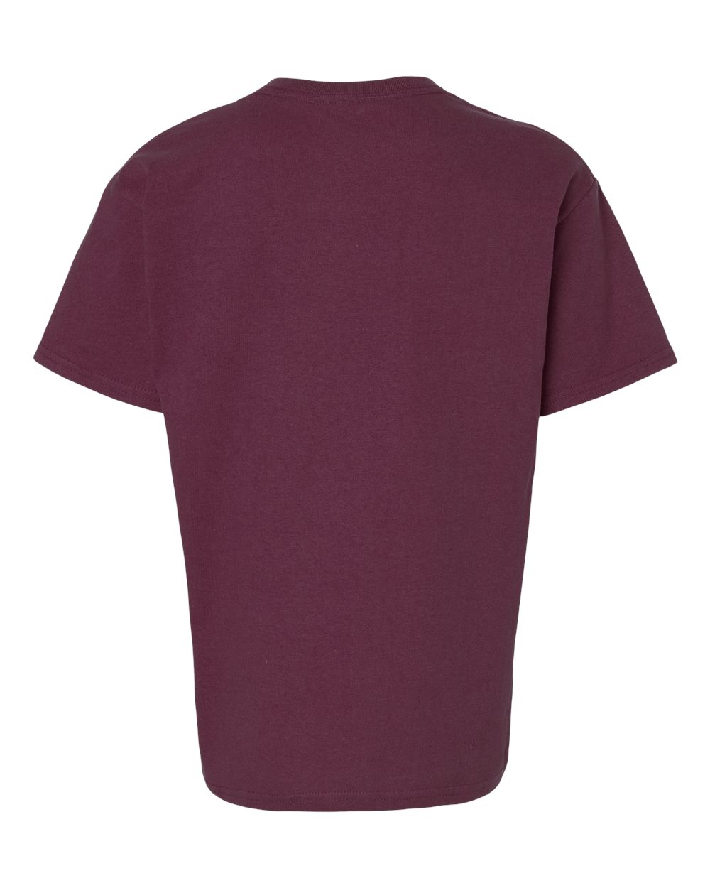 Rear View of Maroon Ultra Cotton® Youth T-Shirt - 2000B