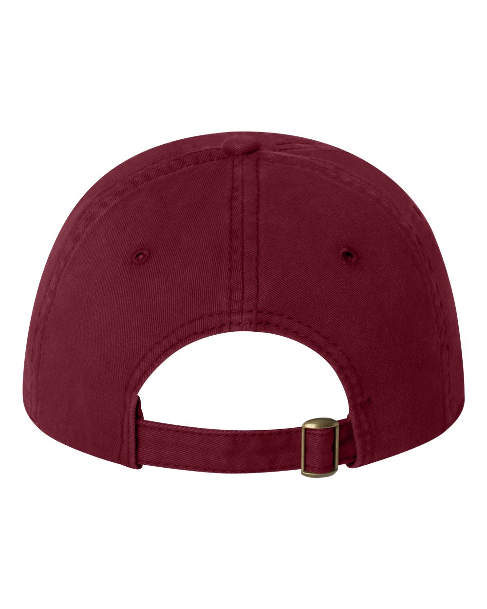 Rear View of Maroon Unstructured Cap - AH35