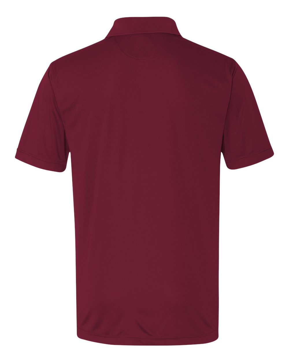 Rear View of Maroon Value Polyester Polo - 0100