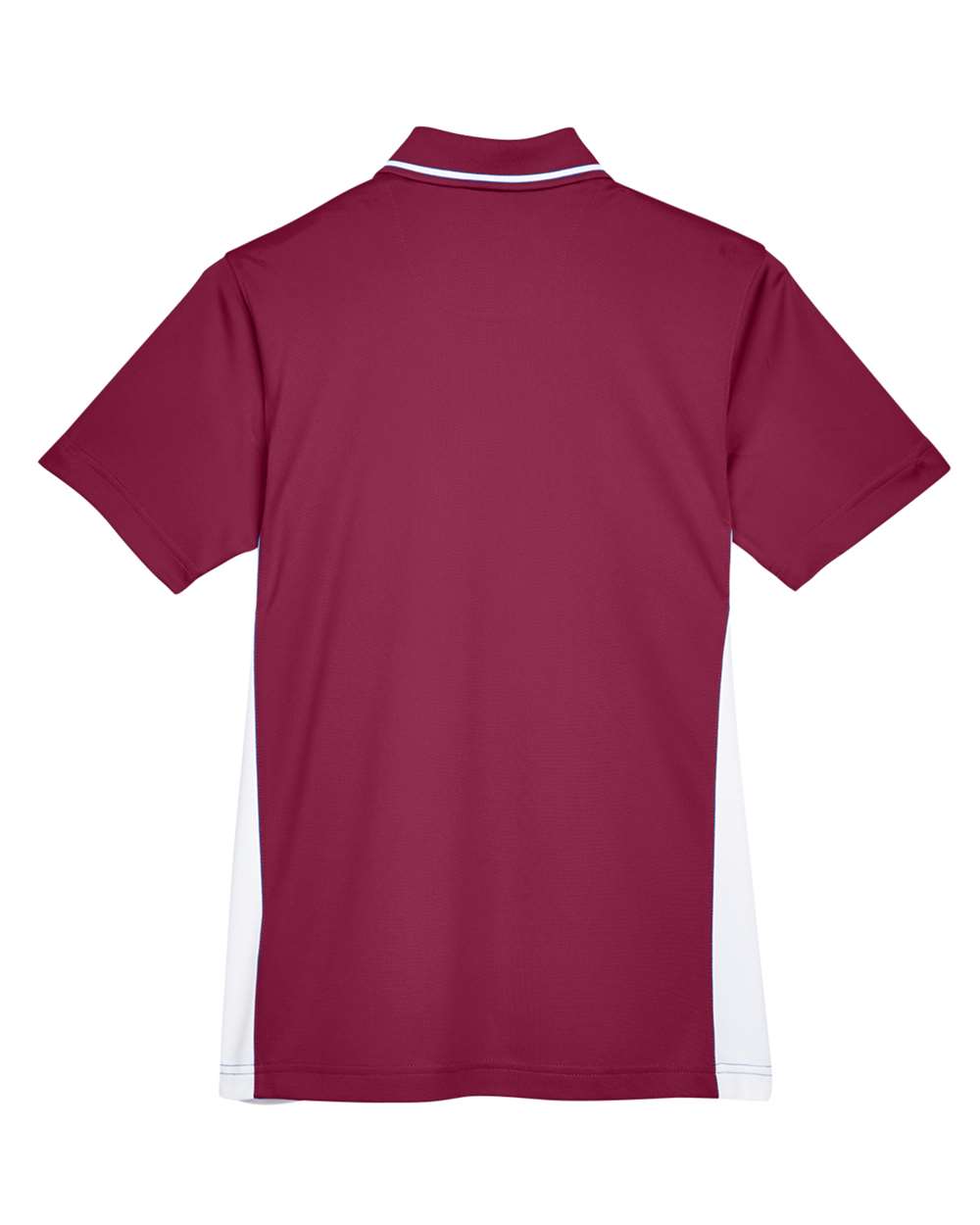 Rear View of Maroon/ White Women's Cool & Dry Sport Two-Tone Polo - 8406L