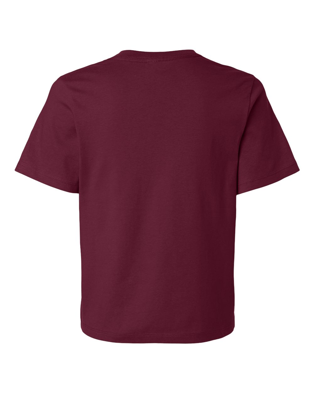 Rear View of Maroon Women's 6 oz Heavyweight Tee - 6110
