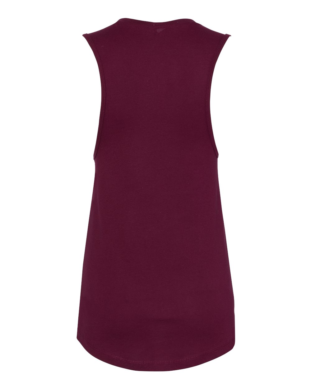 Rear View of Maroon Women's Jersey Muscle Tank - 6003