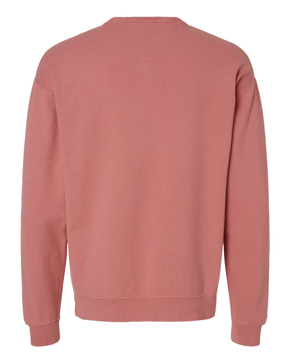 Rear View of Mauve Garment-Dyed Crewneck Sweatshirt - GDH400