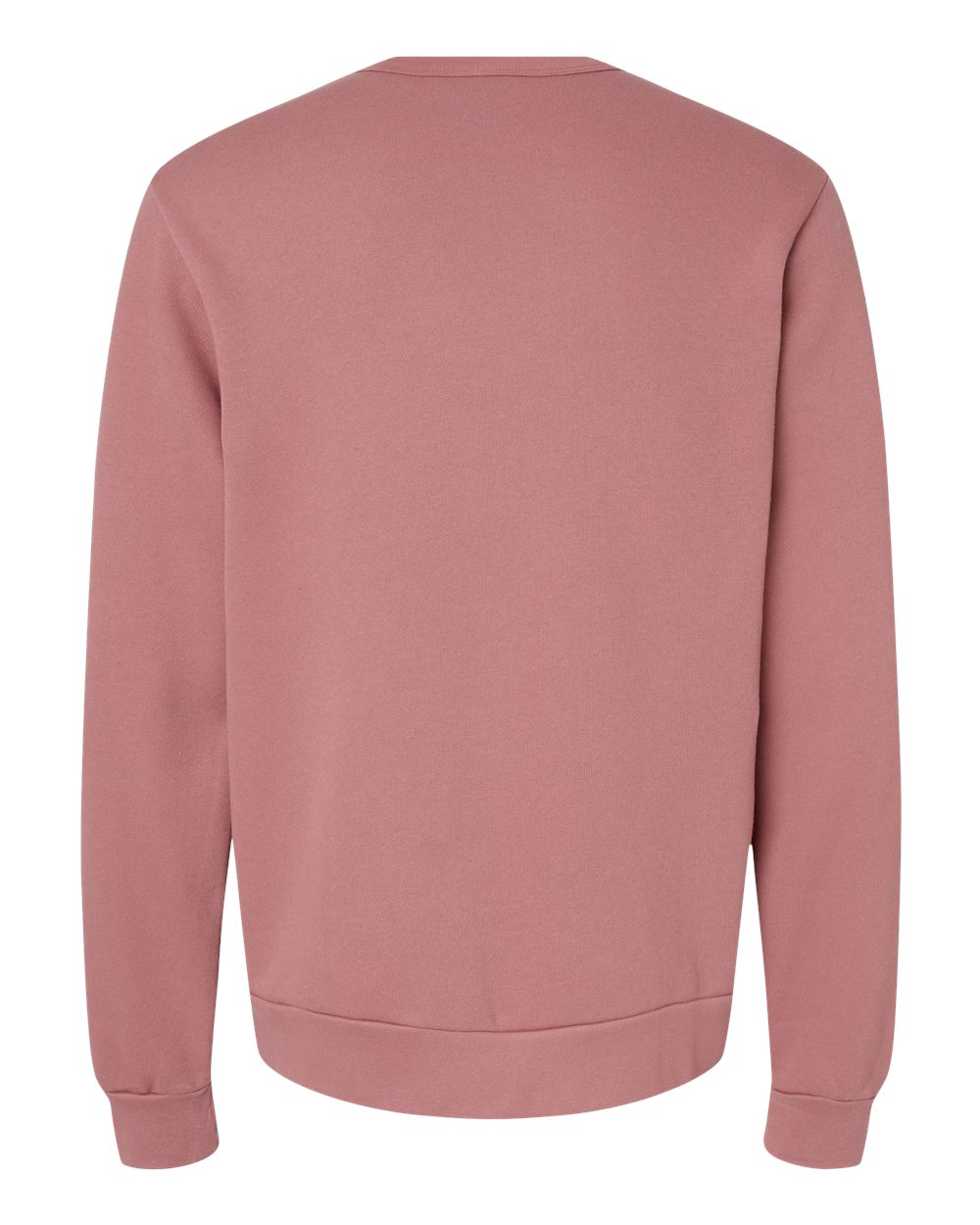 Rear View of Mauve Sponge Fleece Classic Crewneck Sweatshirt - 3911