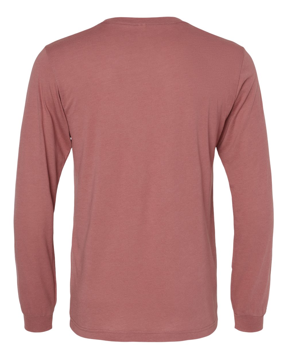Rear View of Mauve Triblend Triblend Long Sleeve Tee - 3513