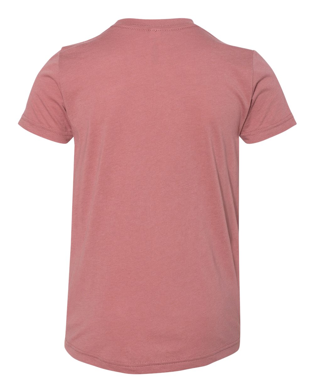 Rear View of Mauve Triblend Youth Triblend Tee - 3413Y