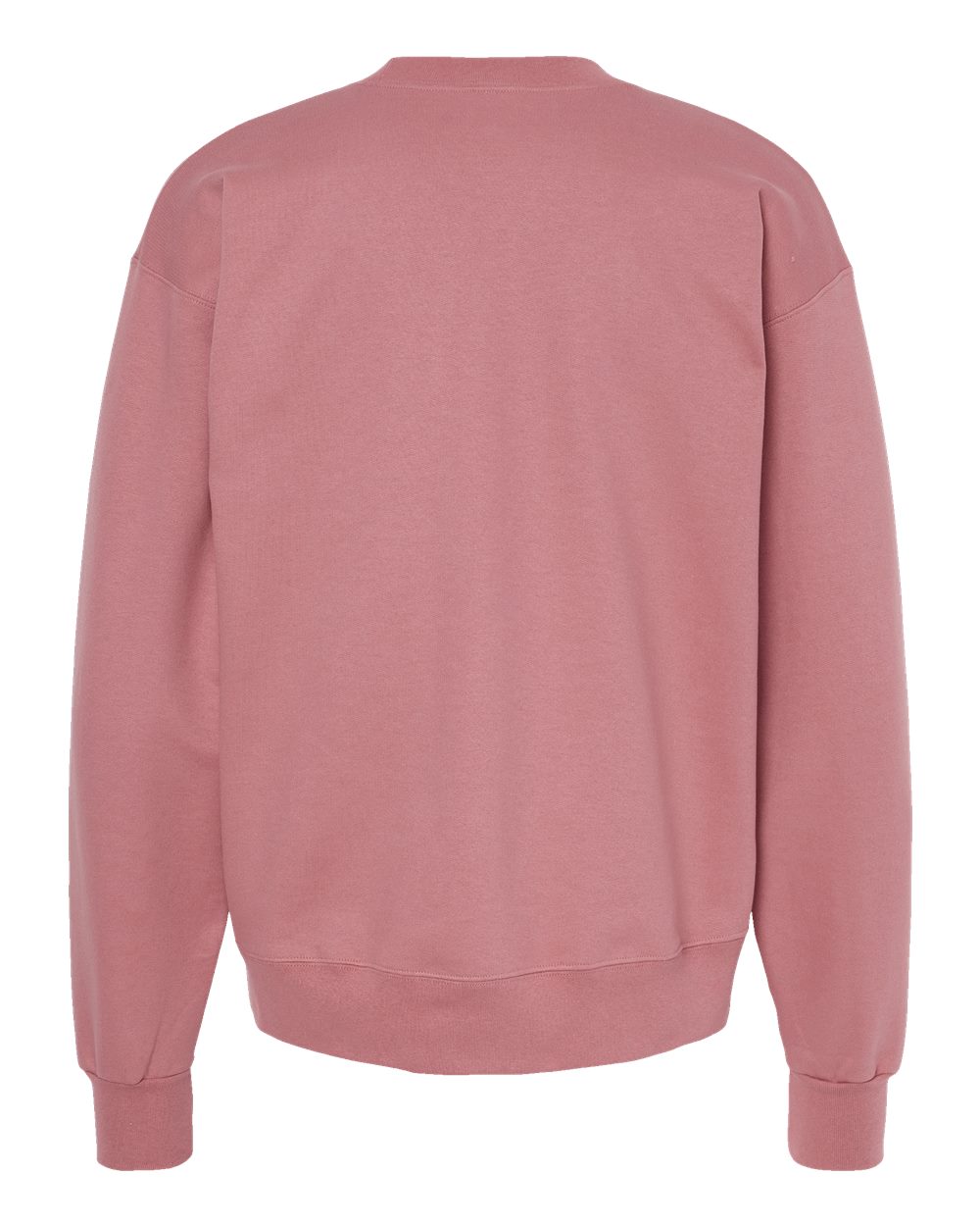 Rear View of Mauve Ultimate Cotton® Crewneck Sweatshirt - F260