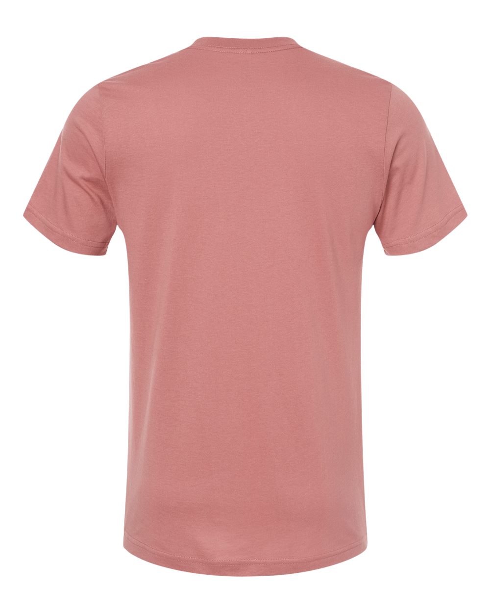Rear View of Mauve USA-Made Jersey Tee - 3001U