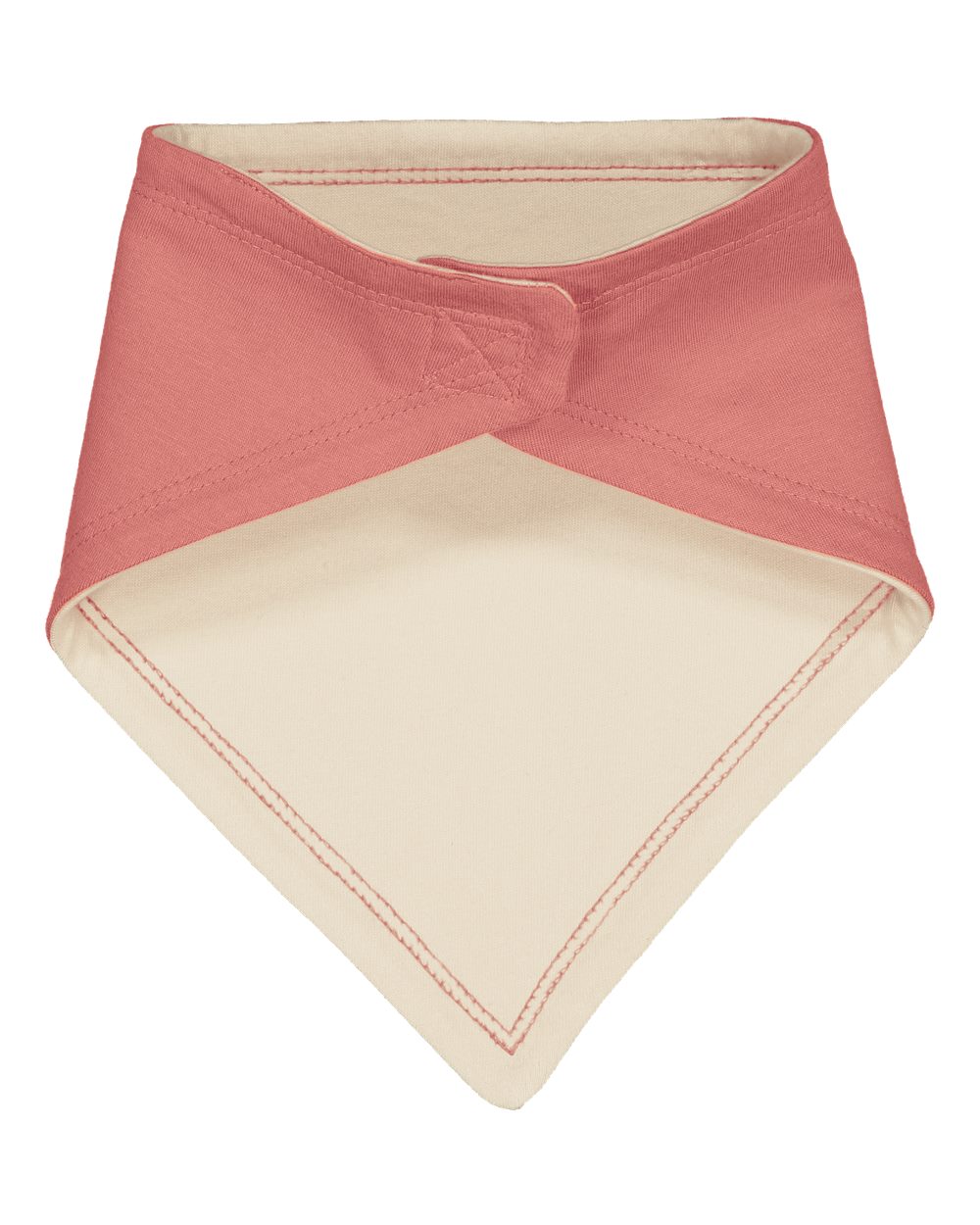 Rear View of Mauvelous/ Natural Premium Jersey Bandana Bib - 1012