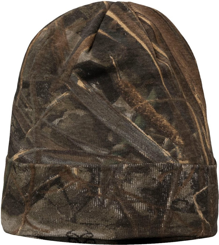 Rear View of Max7 12" Licensed Camo Cuffed Beanie - LCB12