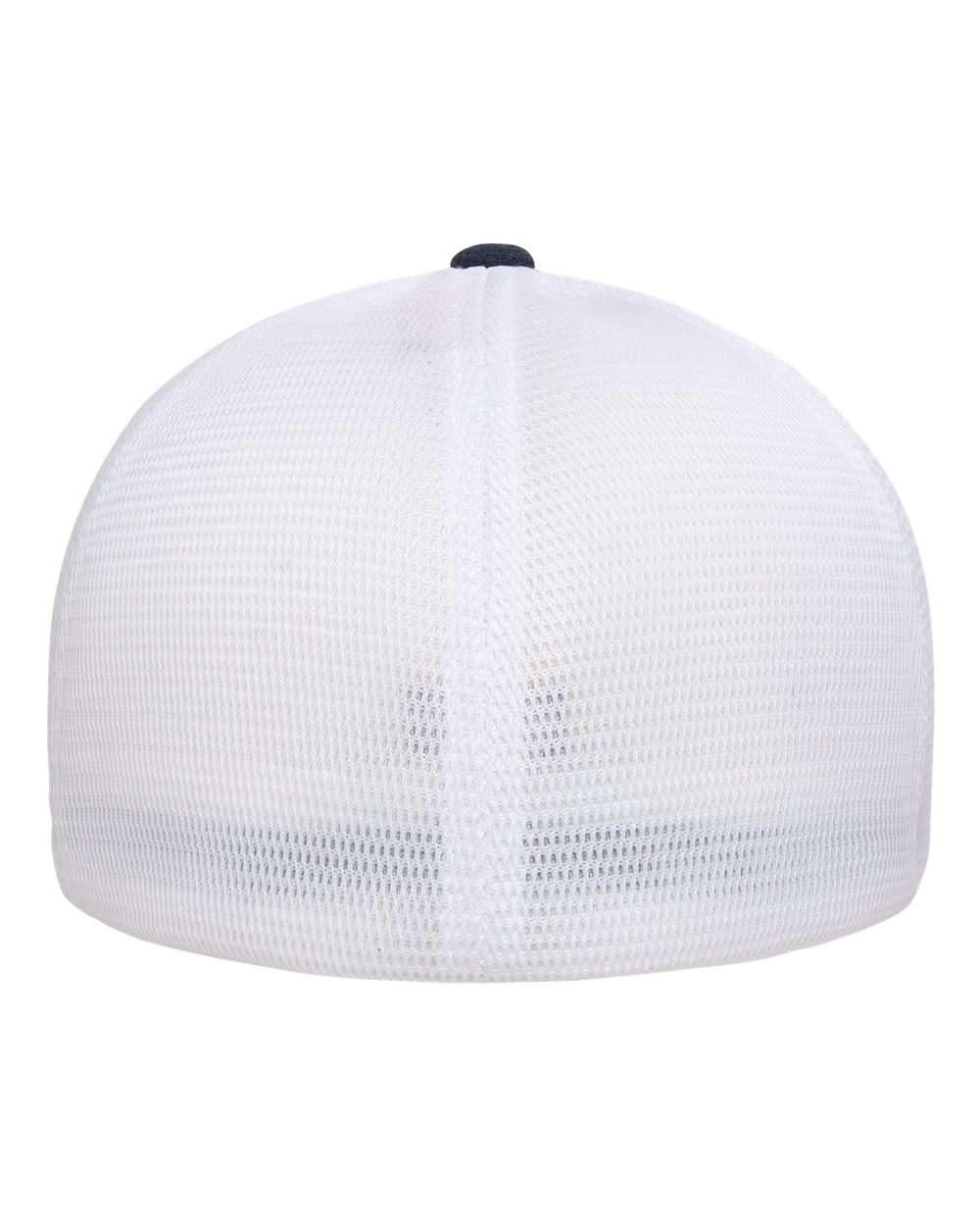 Rear View of Melange Navy/ White Unipanel™ Trucker Cap - 5511UP