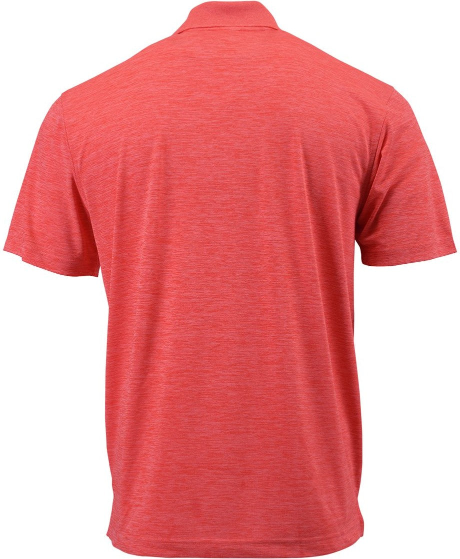 Rear View of Melon Heather Dakota Striated Heather Polo - 130