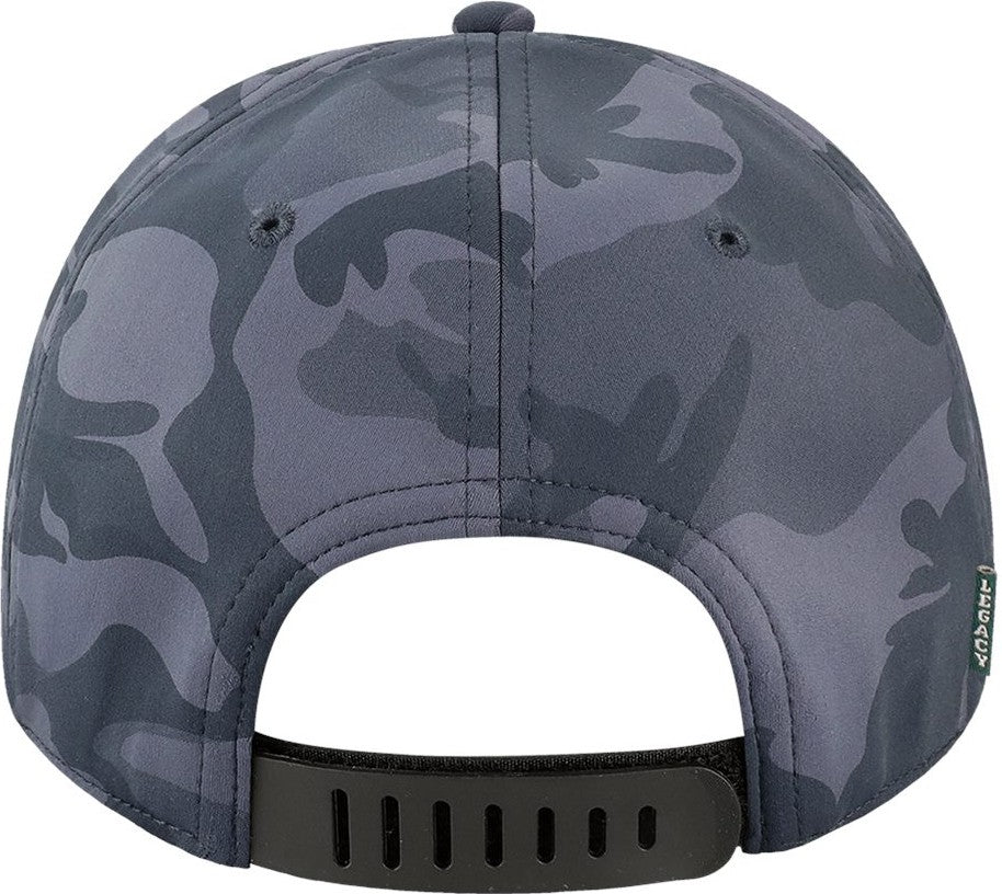 Rear View of Midnight Camo Back Nine Cap - B9A