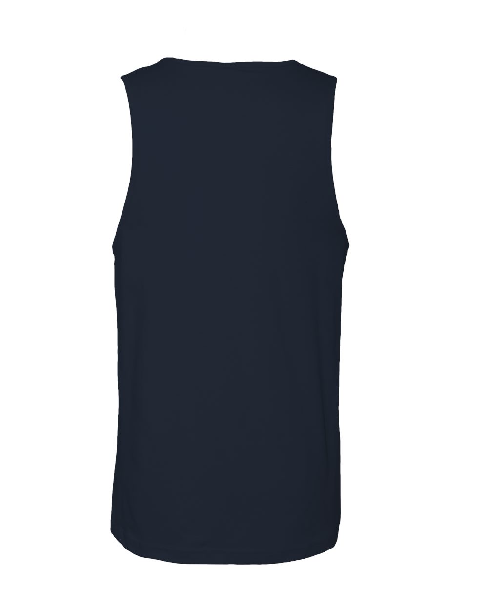 Rear View of Midnight Navy Cotton Muscle Tank - 3633