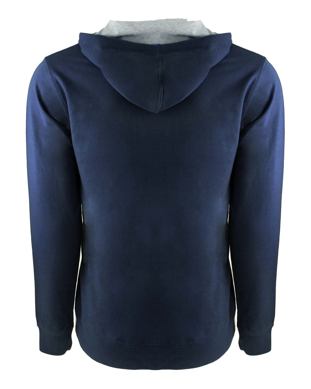 Rear View of Midnight Navy/ Heather Grey Laguna Full-Zip Hoodie - 9601