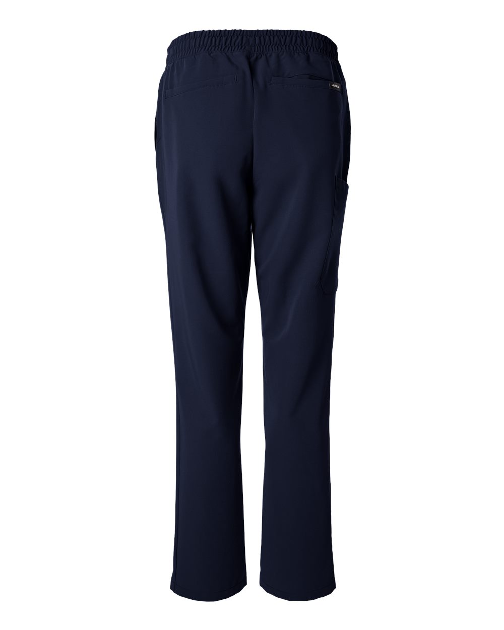 Rear View of Midnight Navy Rhodes Everyday Straight-Leg Scrub Pants - M20001