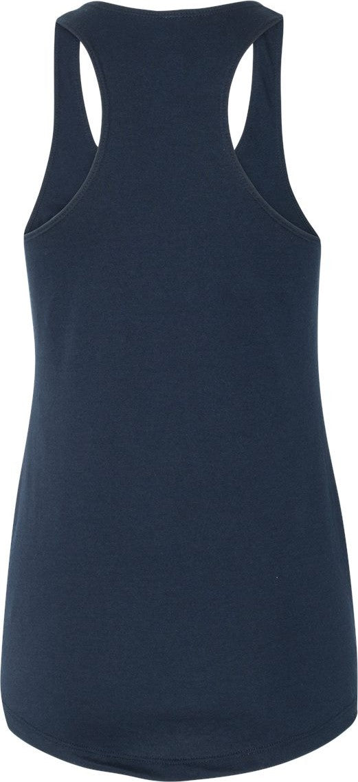 Rear View of Midnight Navy Women’s Lightweight French Terry Racerback Tank - 6933