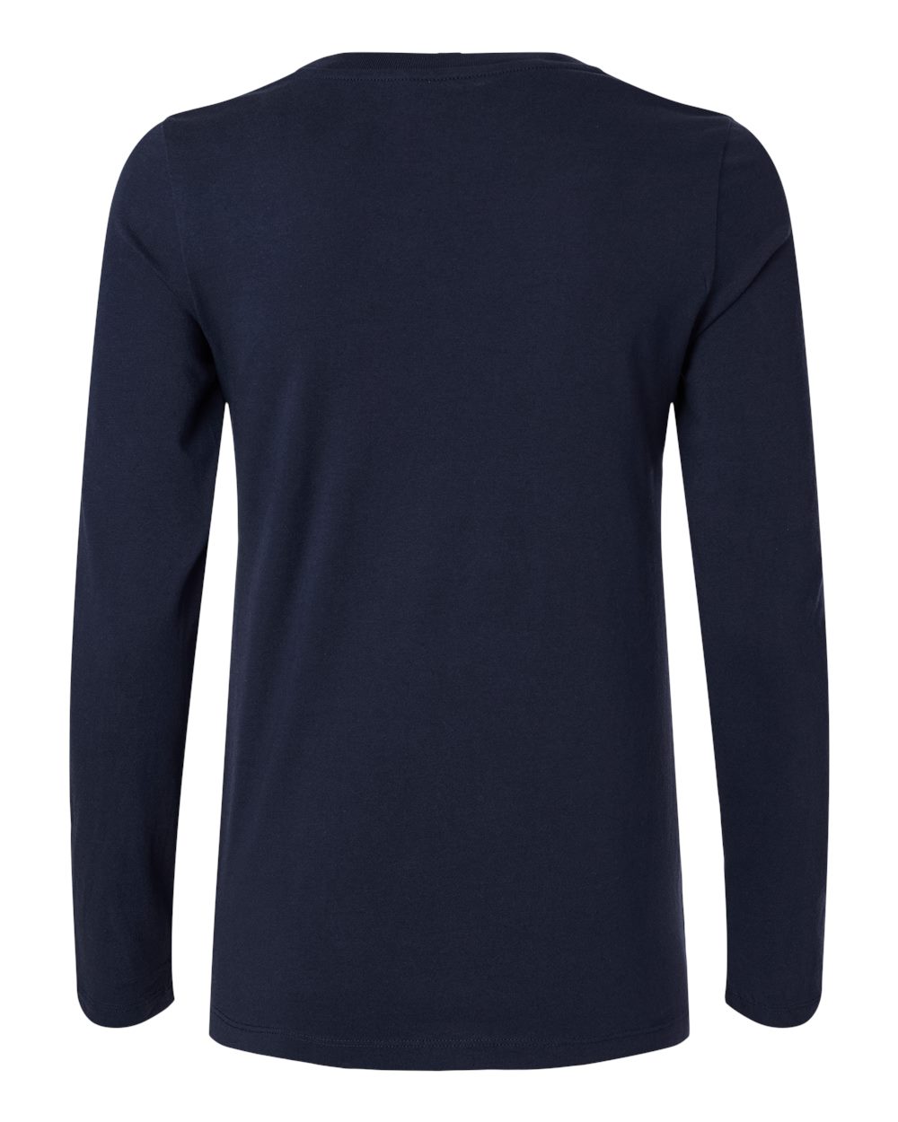 Rear View of Midnight Navy Women's RegenX Cotton Underscrub Long Sleeve T-Shirt - W30002U