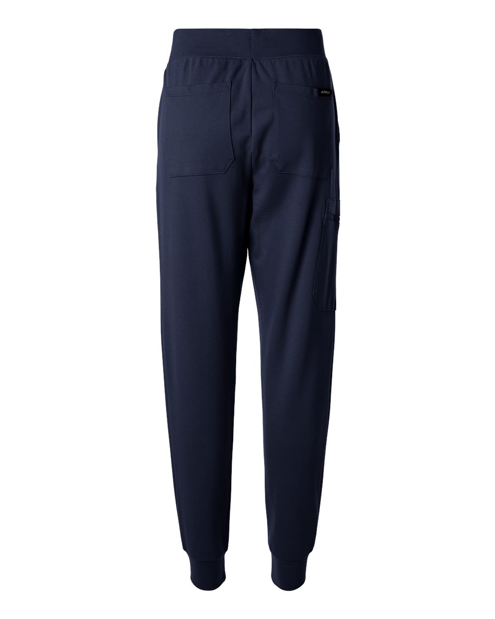 Rear View of Midnight Navy Women's Rubi Ultrasoft Scrub Joggers - Petite Sizes - W40001P