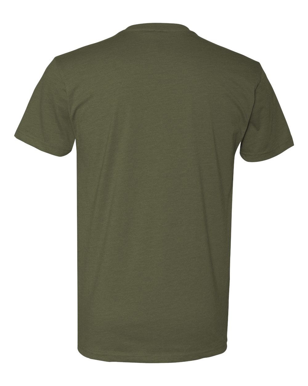 Rear View of Military Green CVC T-Shirt - 6210