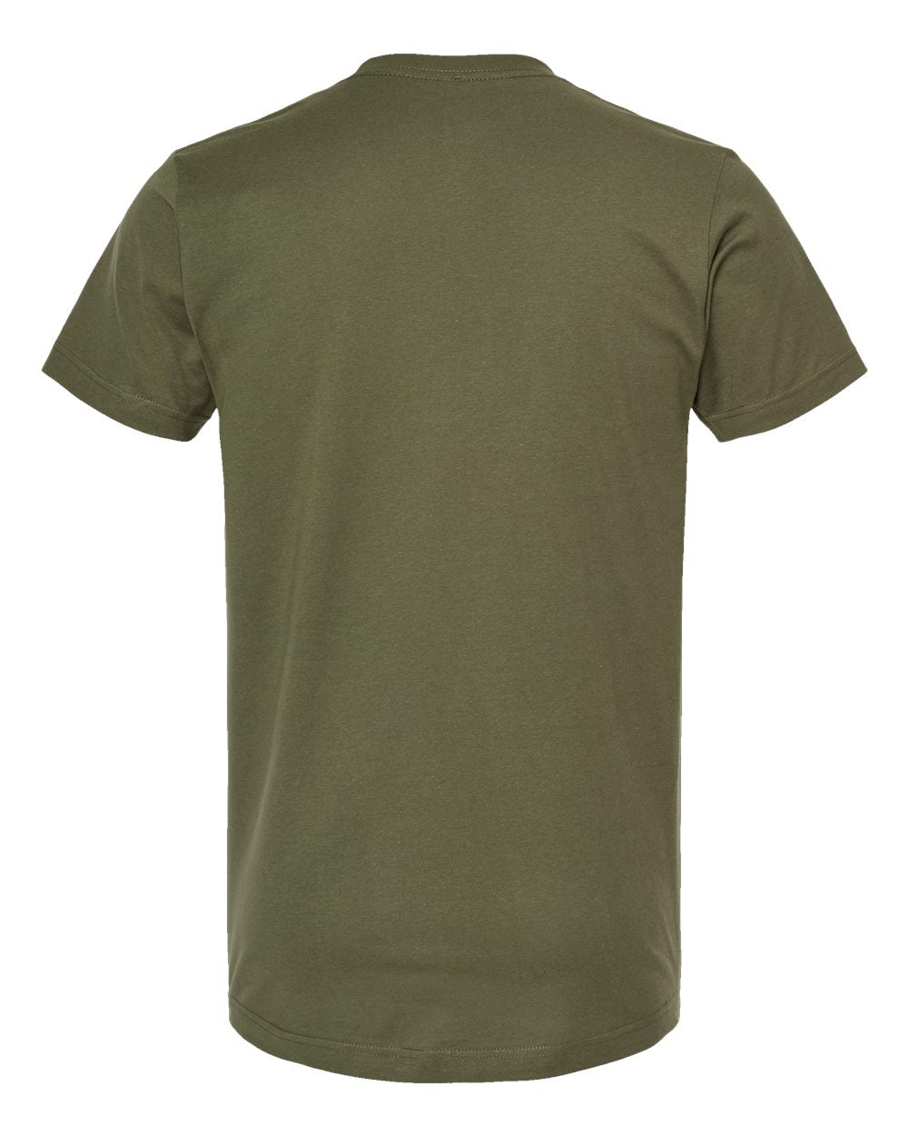 Rear View of Military Green Fine Jersey T-Shirt - 202