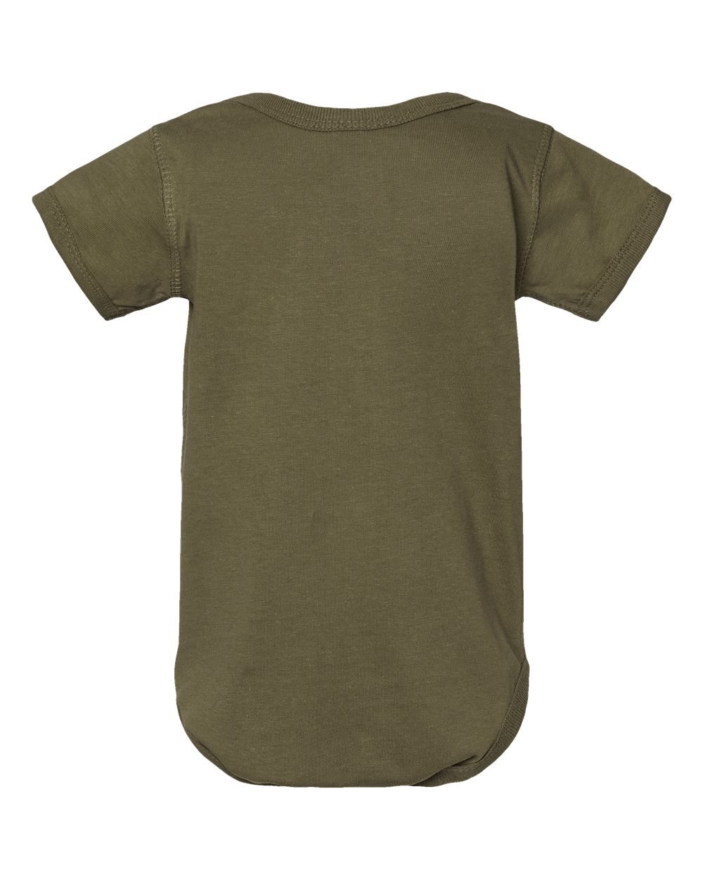 Rear View of Military Green Infant Fine Jersey Bodysuit - 4424