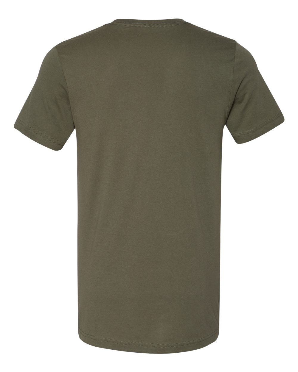 Rear View of Military Green Jersey Tee - 3001