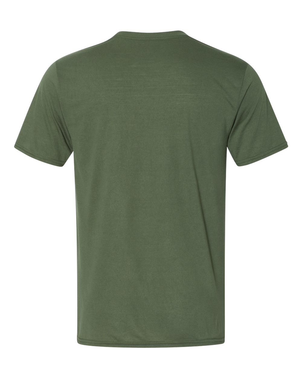 Rear View of Military Green Performance® T-Shirt - 42000