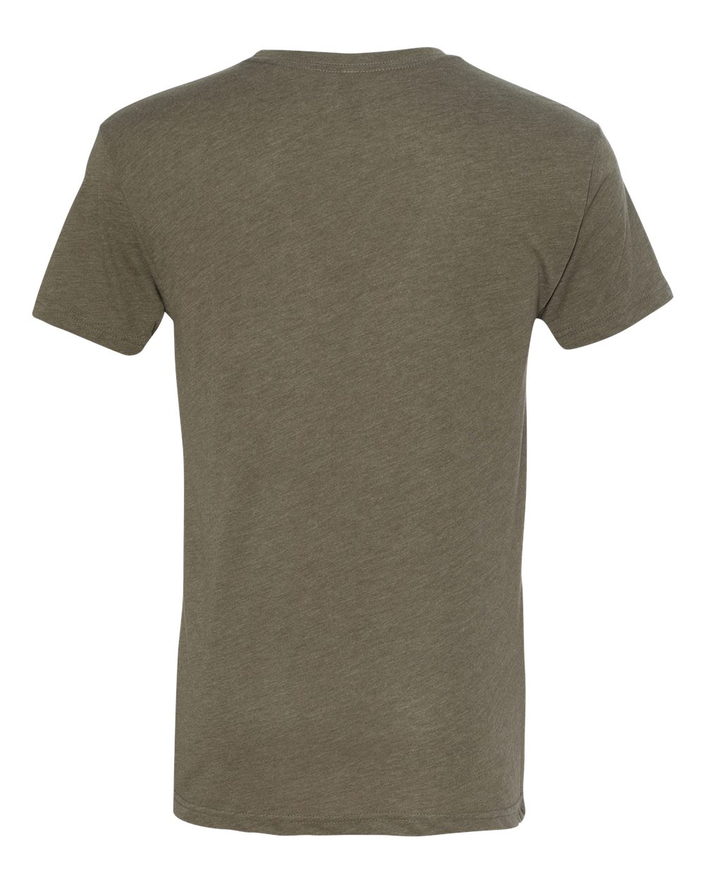 Rear View of Military Green Triblend T-Shirt - 6010