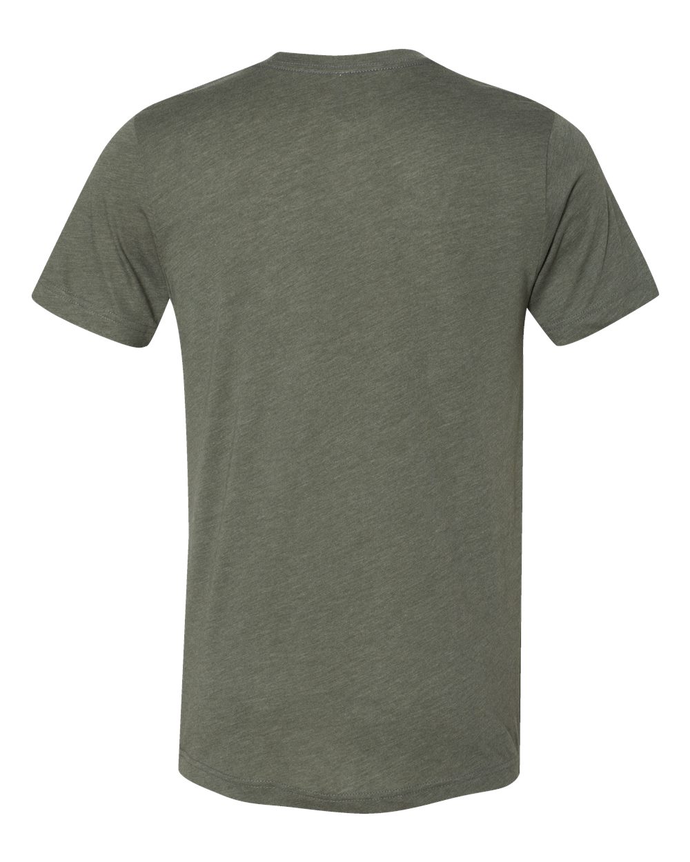 Rear View of Military Green Triblend Triblend Tee - 3413