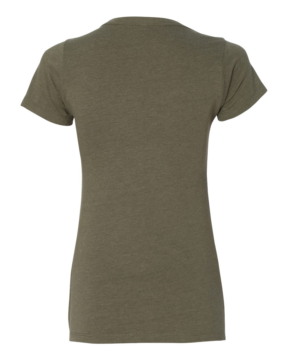 Rear View of Military Green Women’s CVC T-Shirt - 6610
