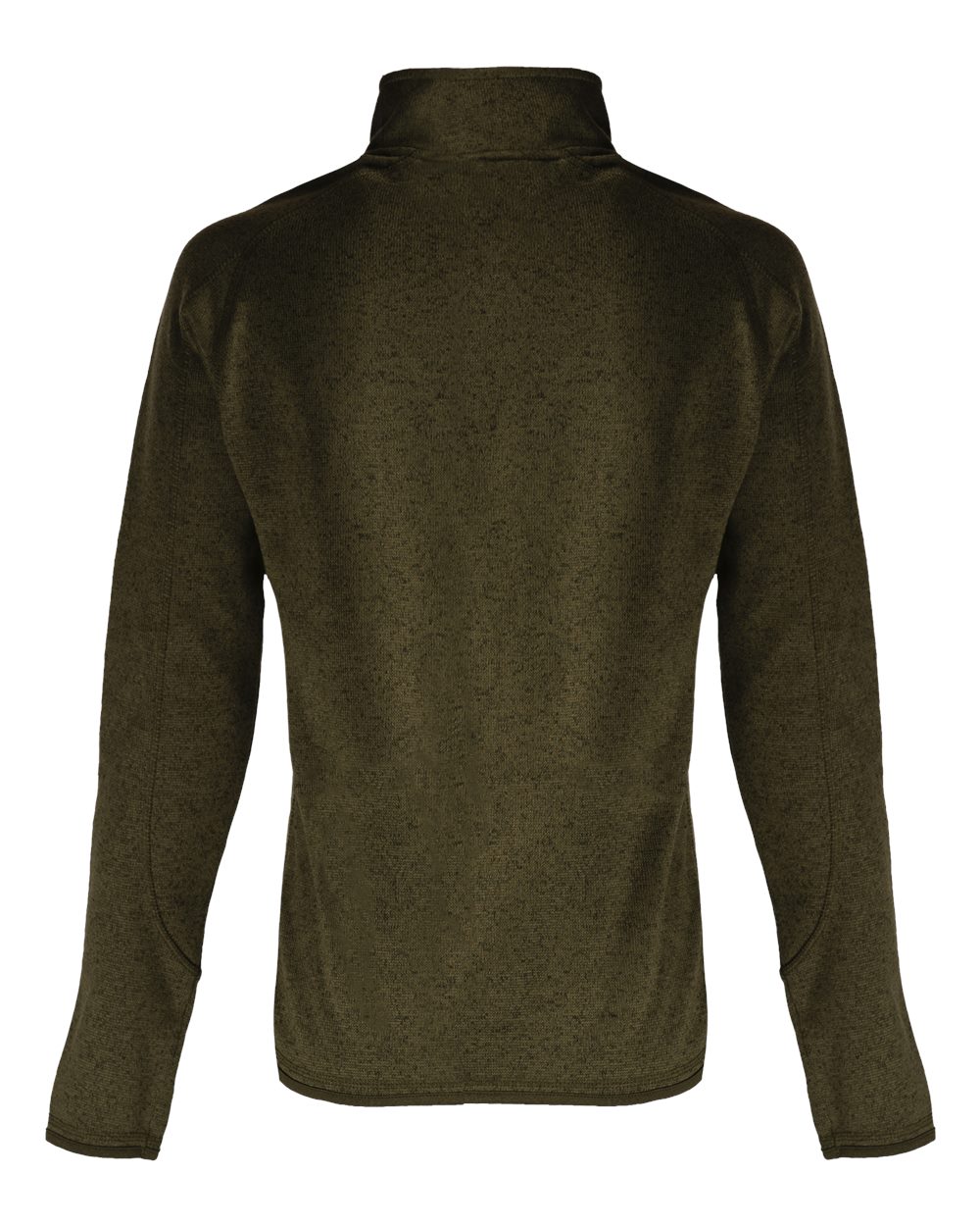 Rear View of Military Green Women's Sweater Knit Jacket - 5901