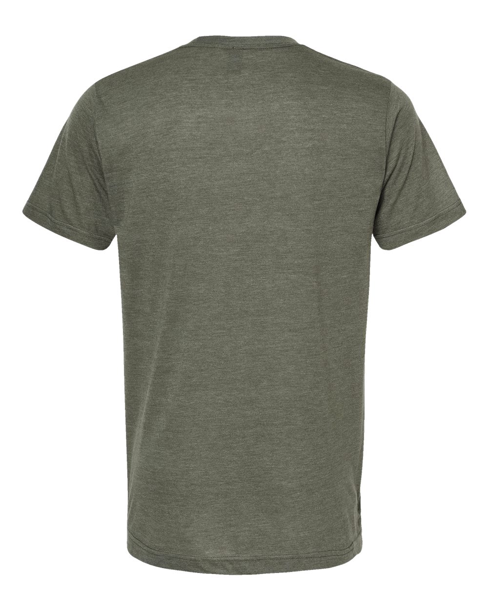Rear View of Military Tri Blend Tri-Blend T-Shirt - 254