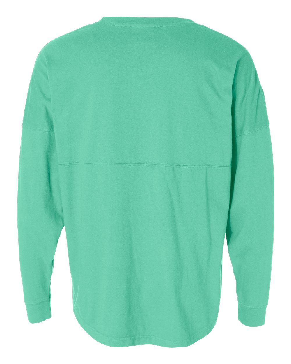 Rear View of Mint Game Day Jersey Long Sleeve T-Shirt - 8229