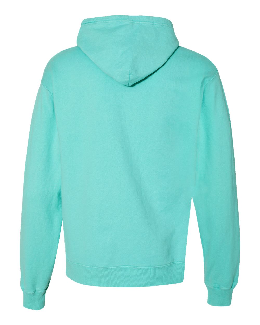 Rear View of Mint Garment-Dyed Hooded Sweatshirt - GDH450