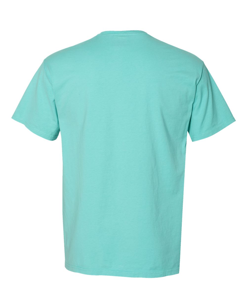 Rear View of Mint Garment-Dyed Pocket T-Shirt - GDH150